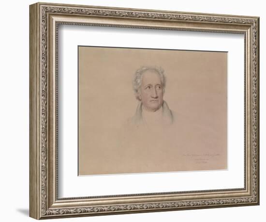 Portrait of Johann Wolfgang Von Goethe, 1828-Joseph Karl Stieler-Framed Giclee Print