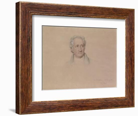 Portrait of Johann Wolfgang Von Goethe, 1828-Joseph Karl Stieler-Framed Giclee Print