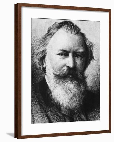 Portrait of Johannes Brahms-null-Framed Giclee Print