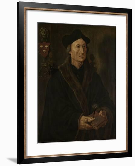 Portrait of Johannes Colmannus, Rector of the Convent of St. Agatha at Delft-Maarten van Heemskerck-Framed Art Print