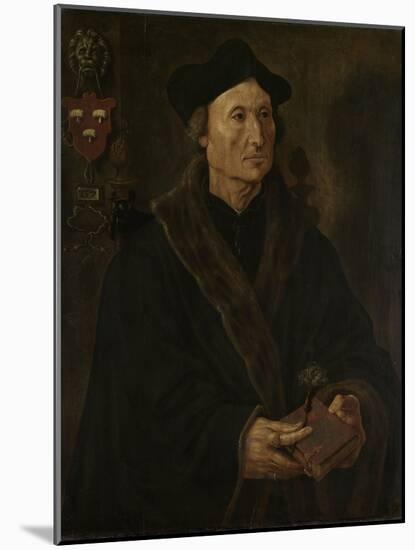 Portrait of Johannes Colmannus, Rector of the Convent of St. Agatha at Delft-Maarten van Heemskerck-Mounted Art Print