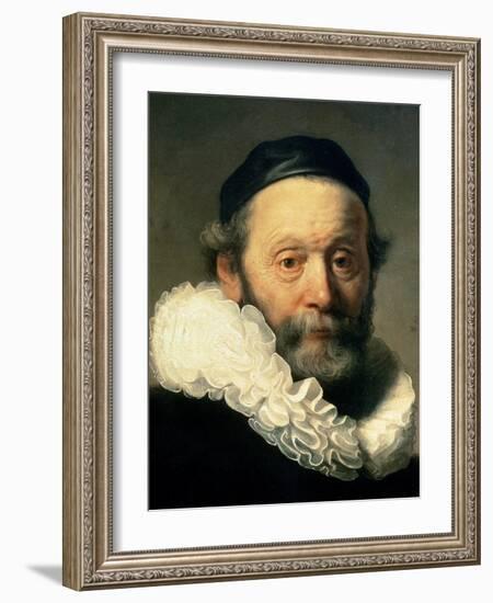 Portrait of Johannes Uyttenbogaert-Rembrandt van Rijn-Framed Giclee Print