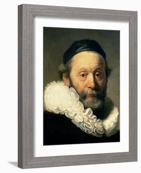 Portrait of Johannes Uyttenbogaert-Rembrandt van Rijn-Framed Giclee Print