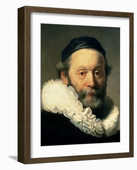 Portrait of Johannes Uyttenbogaert-Rembrandt van Rijn-Framed Giclee Print