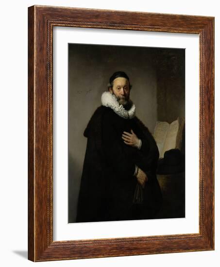 Portrait of Johannes Wtenbogaert, 1633-Rembrandt van Rijn-Framed Giclee Print