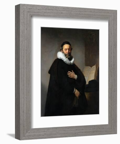 Portrait of Johannes Wtenbogaert, Remonstrant Minister-Rembrandt van Rijn-Framed Giclee Print