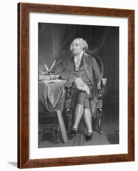 Portrait of John Adams at Desk-null-Framed Giclee Print