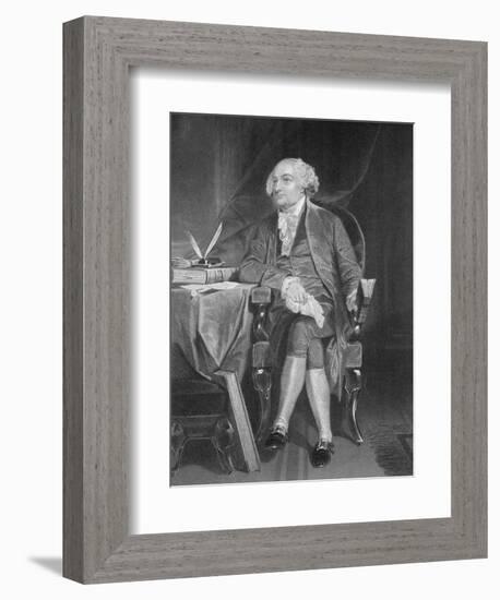 Portrait of John Adams at Desk-null-Framed Giclee Print