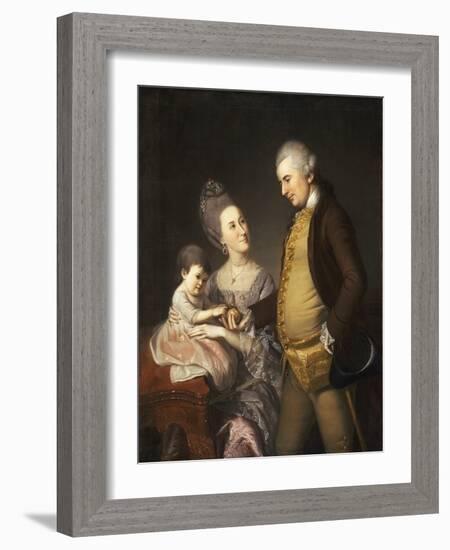 Portrait of John and Elizabeth Lloyd Cadwalader and their Daughter Anne, 1772 (Oil on Canvas)-Charles Willson Peale-Framed Giclee Print