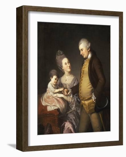 Portrait of John and Elizabeth Lloyd Cadwalader and their Daughter Anne, 1772 (Oil on Canvas)-Charles Willson Peale-Framed Giclee Print