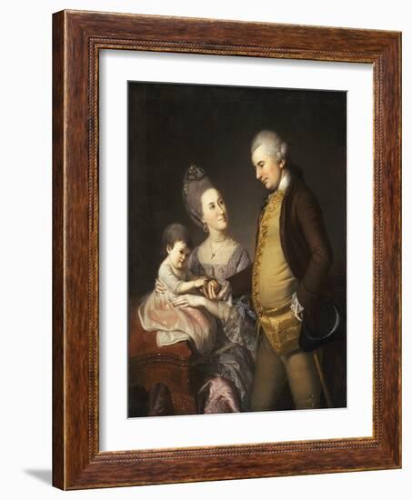 Portrait of John and Elizabeth Lloyd Cadwalader and their Daughter Anne, 1772 (Oil on Canvas)-Charles Willson Peale-Framed Giclee Print