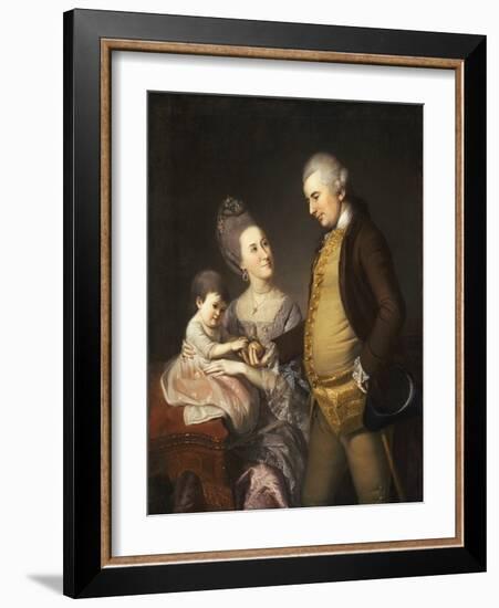 Portrait of John and Elizabeth Lloyd Cadwalader and their Daughter Anne, 1772 (Oil on Canvas)-Charles Willson Peale-Framed Giclee Print