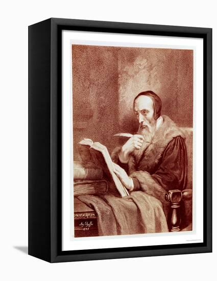 Portrait of John Calvin (1509-1564)-Ary Scheffer-Framed Premier Image Canvas