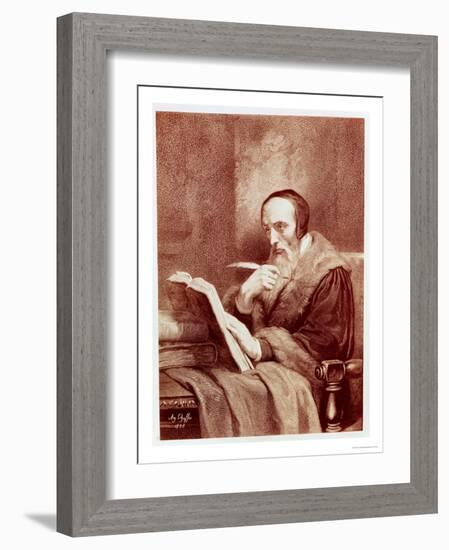 Portrait of John Calvin (1509-1564)-Ary Scheffer-Framed Giclee Print