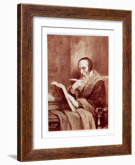 Portrait of John Calvin (1509-1564)-Ary Scheffer-Framed Giclee Print