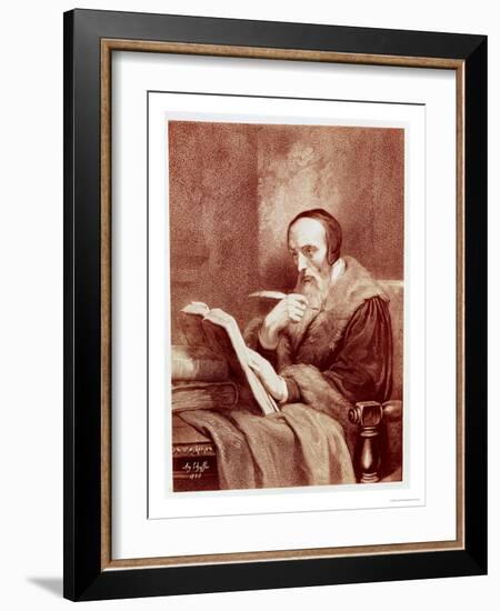 Portrait of John Calvin (1509-1564)-Ary Scheffer-Framed Giclee Print