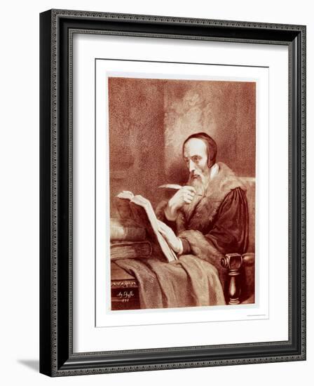 Portrait of John Calvin (1509-1564)-Ary Scheffer-Framed Giclee Print