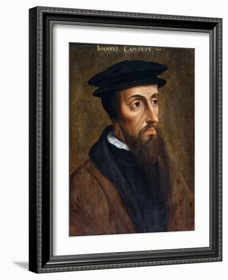 Portrait of John Calvin-null-Framed Giclee Print