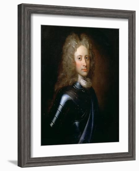 Portrait of John Campbell, 2nd Duke of Argyll (1678-1743) in Armour with a Garter Sash, C.1710-William Aikman-Framed Premium Giclee Print