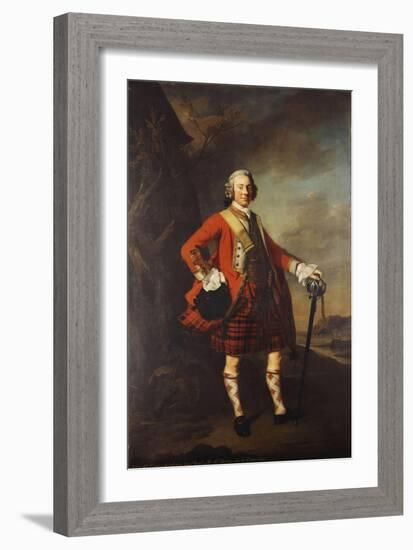 Portrait of John Campbell, 4th Earl of Loudon (1705-1782), Full-Length, in the Uniform of His…-Allan Ramsay-Framed Giclee Print