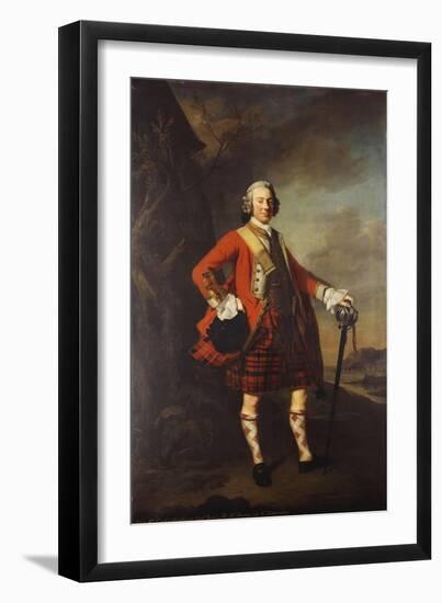 Portrait of John Campbell, 4th Earl of Loudon (1705-1782), Full-Length, in the Uniform of His…-Allan Ramsay-Framed Giclee Print