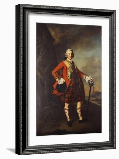 Portrait of John Campbell, 4th Earl of Loudon (1705-1782), Full-Length, in the Uniform of His…-Allan Ramsay-Framed Giclee Print