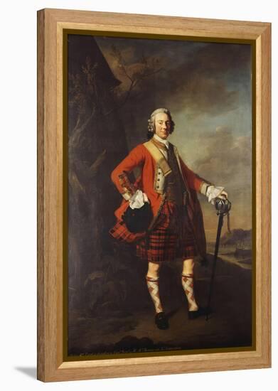 Portrait of John Campbell, 4th Earl of Loudon (1705-1782), Full-Length, in the Uniform of His…-Allan Ramsay-Framed Premier Image Canvas