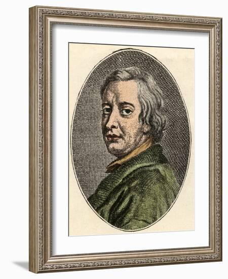 Portrait of John Dryden, English poet, (1631-1700)-French School-Framed Giclee Print