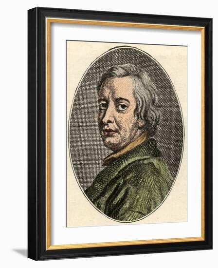 Portrait of John Dryden, English poet, (1631-1700)-French School-Framed Giclee Print