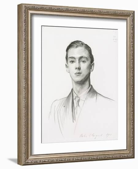 Portrait of John Edward Murray-Smith, 1911 (Charcoal on Paper Laid down on Paper)-John Singer Sargent-Framed Giclee Print