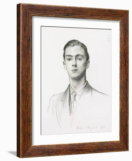 Portrait of John Edward Murray-Smith, 1911 (Charcoal on Paper Laid down on Paper)-John Singer Sargent-Framed Giclee Print