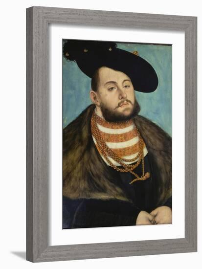 Portrait of John Frederick the Magnanimous, Elector of Ernestine of Saxony-Lucas Cranach the Elder-Framed Giclee Print