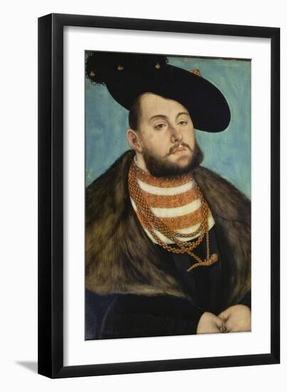 Portrait of John Frederick the Magnanimous, Elector of Ernestine of Saxony-Lucas Cranach the Elder-Framed Giclee Print