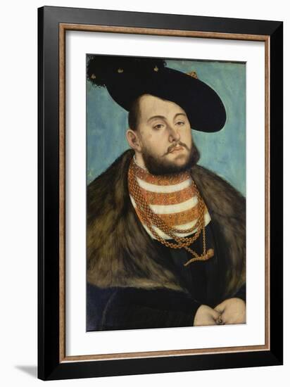 Portrait of John Frederick the Magnanimous, Elector of Ernestine of Saxony-Lucas Cranach the Elder-Framed Giclee Print