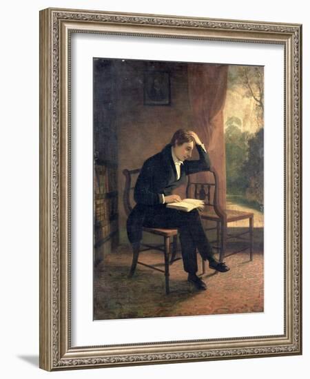 Portrait of John Keats (After Joseph Severn)-William Hilton-Framed Giclee Print