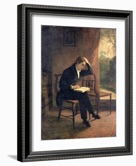 Portrait of John Keats (After Joseph Severn)-William Hilton-Framed Giclee Print