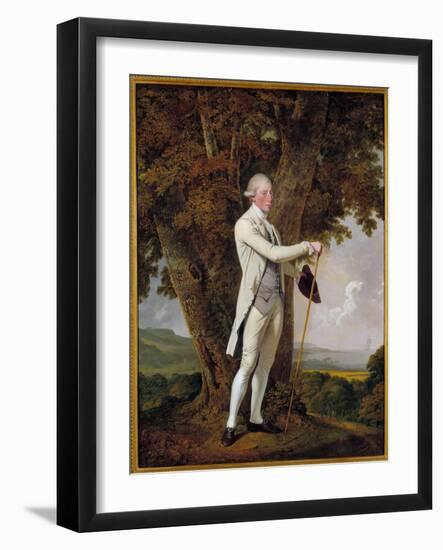 Portrait of John Milnes, 12Th Duke of Saint Albans. the Elegant British Gentleman Holding a Cane An-Joseph Wright of Derby-Framed Giclee Print