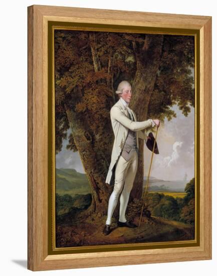 Portrait of John Milnes, 12Th Duke of Saint Albans. the Elegant British Gentleman Holding a Cane An-Joseph Wright of Derby-Framed Premier Image Canvas