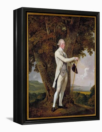 Portrait of John Milnes, 12Th Duke of Saint Albans. the Elegant British Gentleman Holding a Cane An-Joseph Wright of Derby-Framed Premier Image Canvas