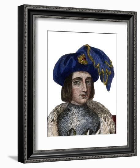 Portrait of John of Orleans, Count of Dunois (Bastard of Orleans) (1402-1468)-French School-Framed Giclee Print