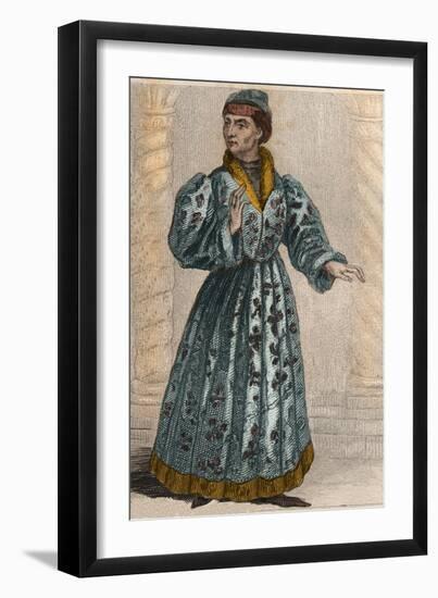 Portrait of John the Fearless (1371-1419) Duke of Burgundy-French School-Framed Giclee Print