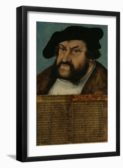 Portrait of John the Steadfast, Elector of Saxony, C.1532-33-Lucas Cranach-Framed Giclee Print