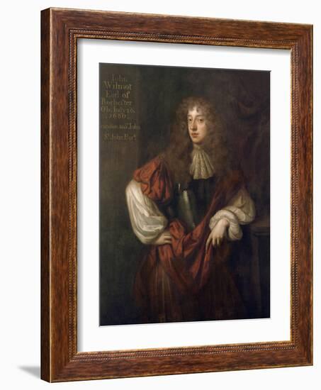 Portrait of John Wilmot (1647-80) 2nd Earl of Rochester-Sir Peter Lely-Framed Giclee Print