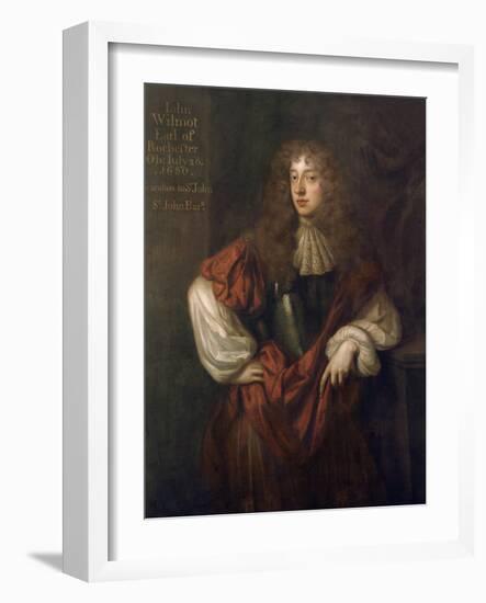 Portrait of John Wilmot (1647-80) 2nd Earl of Rochester-Sir Peter Lely-Framed Giclee Print