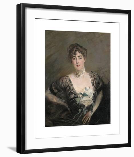 Portrait of Josefina Alvear de Errazuriz-Giovanni Boldini-Framed Premium Giclee Print