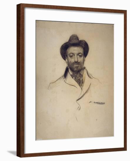 Portrait of Josep Maria Sert (1874-194)-Ramon Casas-Framed Giclee Print