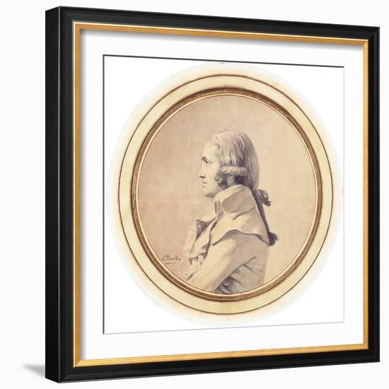 Portrait of Joseph-Nicolas Barbeau Dubarran, Half-Length, His Arms Folded-Jacques-Louis David-Framed Giclee Print