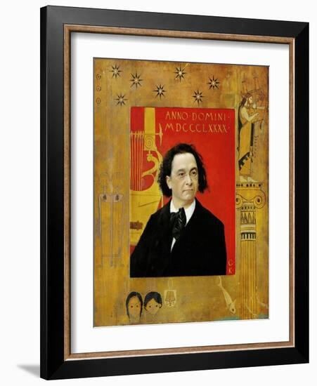 Portrait of Joseph Pembaur, the Pianist and Composer, 1890-Gustav Klimt-Framed Giclee Print