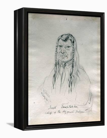 Portrait of Joseph Too-We-Tak-Hes Chief of the Nez Perce Indians-Gustav Sohon-Framed Premier Image Canvas