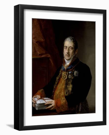 Portrait of Juan Miguel De Grigalba, C.1835-Vicente Lopez y Portana-Framed Giclee Print